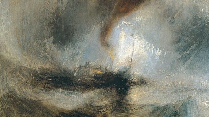 William TURNER, Tempête de neige en mer, 1842, à rapprocher de l'Impressionnisme